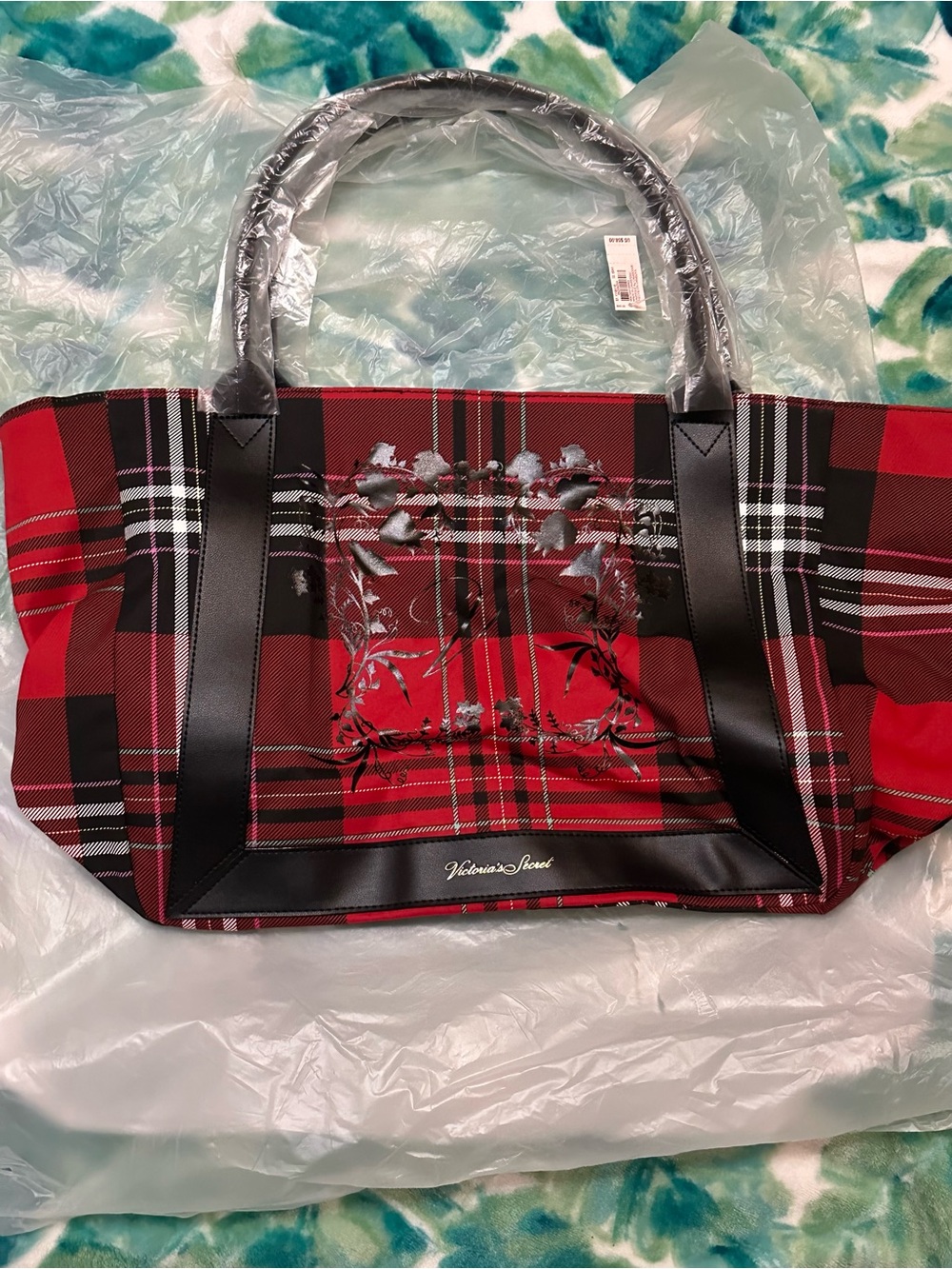 Victoria’s Secret Plaid Tote,NWT